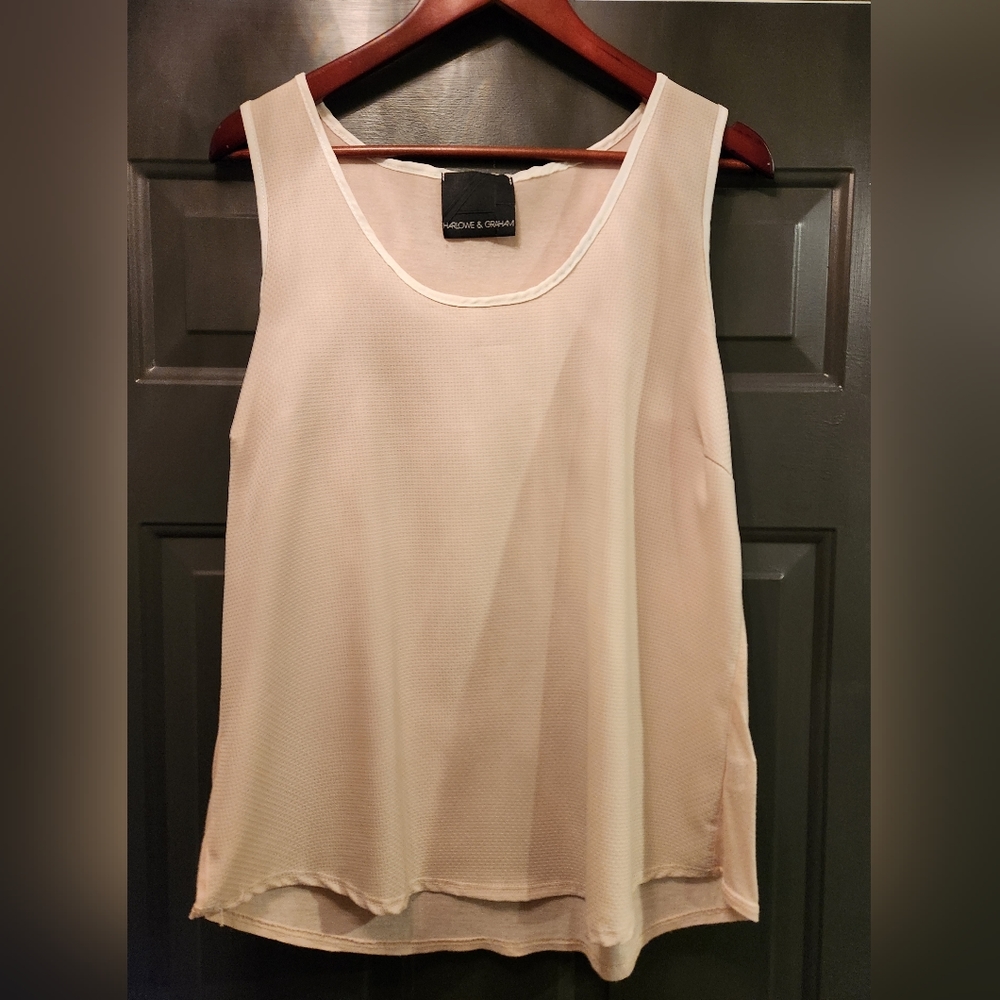 Beige sleeveless shirt